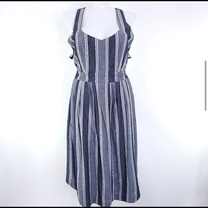 NEW The Odells CRISS CROSS DRESS PAROS STRIPE XL